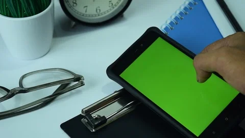 BEKASI, WEST JAVA, INDONESIA, APRIL 26, 2019 : Phone Green Screen Hands Stock Footage 106965273
