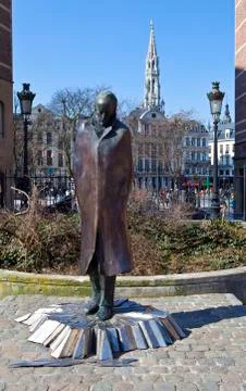 Bela Bartok Statue in Brussels Stock Photos