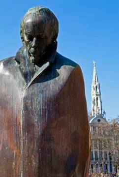 Bela Bartok Statue in Brussels Stock Photos
