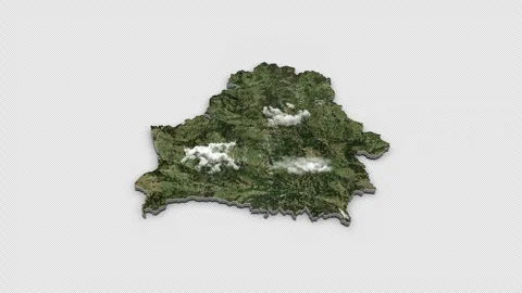 Belarus 3D Country Map Animation Transparent Alpha Stock Footage 279411568