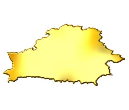 Belarus 3d Golden Map Stock Illustration