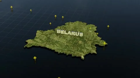Belarus 3D Map With Animation Stock Footage 302194431