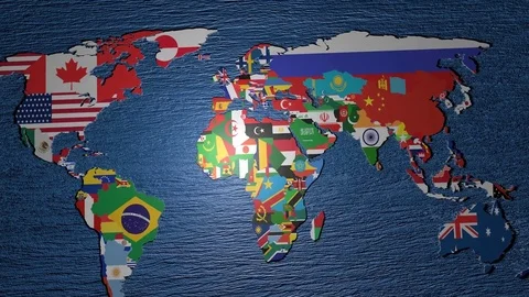 Belarus on 3d map Stock Footage 74671846