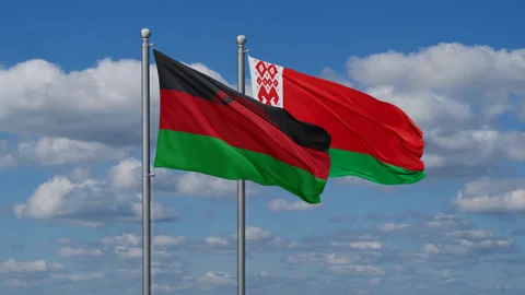 Belarus and Malawi flags Stock Footage 287945600