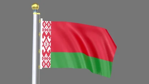 Belarus Animated flag Closup Video stock 329105702