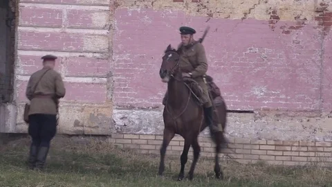 Belarus, Brest - June 22, 2017: simulation of the battle of Brest fortress Stock Footage 77237283