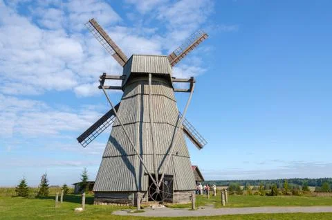Belarus, Dudutki. Windmill Stock Photos
