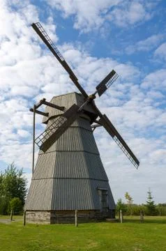 Belarus, Dudutki, windmill Stock Photos