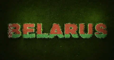 Belarus Flag is Appearing Over Growing Grasses Stock Footage 101744593