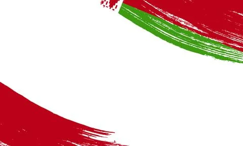 Belarus Flag with Brush Stroke Effect, Grunge brush stroke. Watercolor pain.. Stock Illustration
