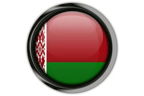 Belarus flag in the button pin Isolated on White Background 写真素材