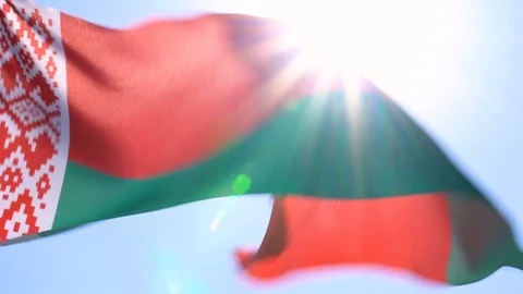 Belarus Flag Flapping Stock Footage 118575637