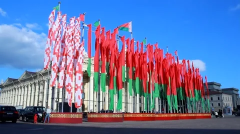 Belarus  flag Stock Footage 55322502