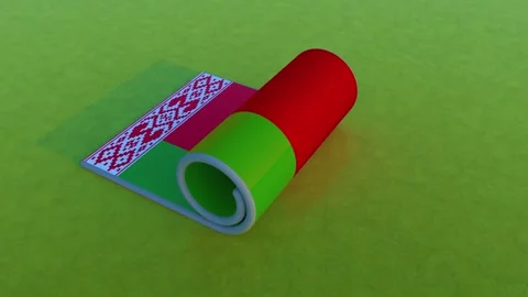 Belarus Flag Video stock 256121458