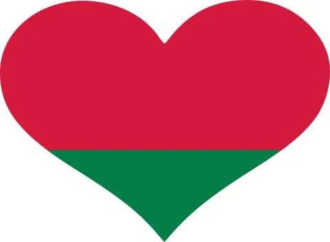 Belarus flag heart Stock Illustration