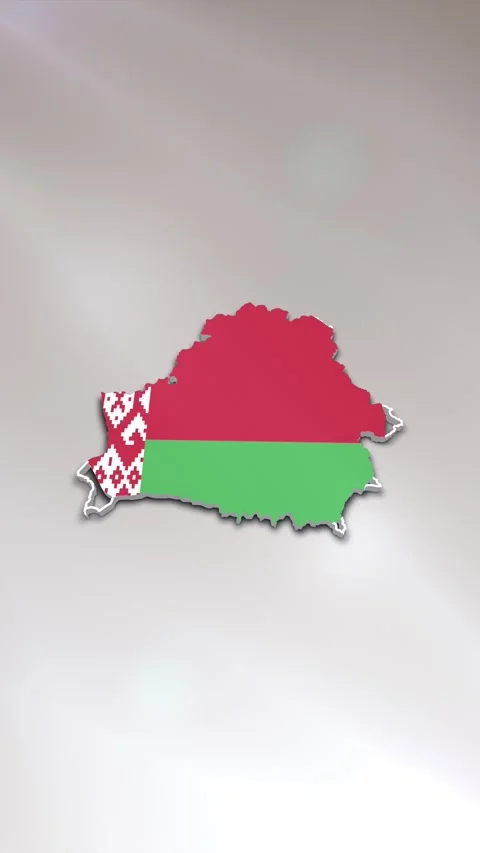 Belarus Flag on Map Stock Footage 278172535