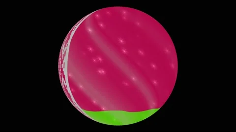 Belarus flag in a round ball rotates. Flicker and shine. Animation loop Stock Footage 145857707