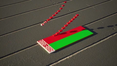 Belarus Flag - Slow Motion Stock Footage 318703724