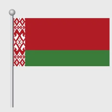 Belarus flag vector template background realistic copy Stock Illustration