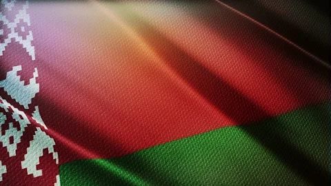 Belarus flag is waving 3D animation. Belarus flag waving in the wind. Stock Footage 142221435