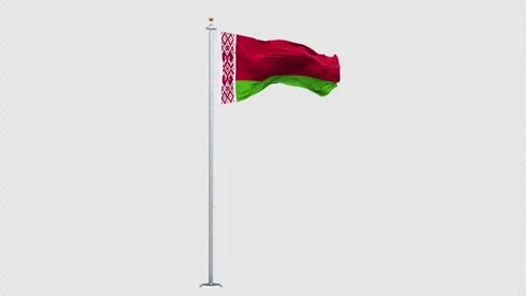 Belarus flag waving looping with transparent background. 스톡 동영상 310481260