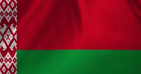 Belarus flag waving with the wind background loop video animation Video stock 327171675