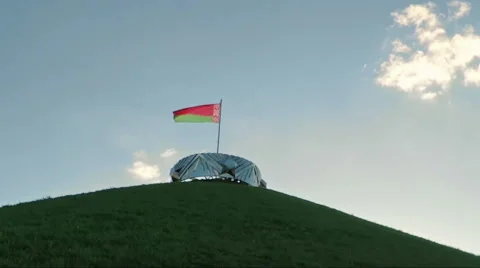 Belarus flag waving in the wind Stock Footage 62336407
