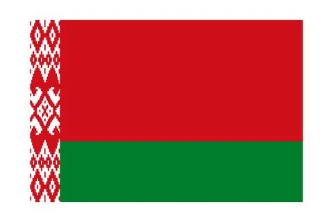Belarus flag on white background. Stock Illustration
