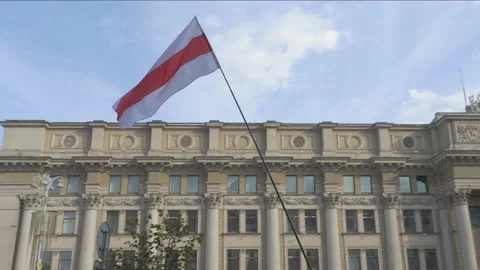 Belarus flag, white red white 8 Video stock 137781474