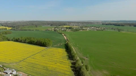 Belarus forests and fields aerial photography Stock-Footage 108363627