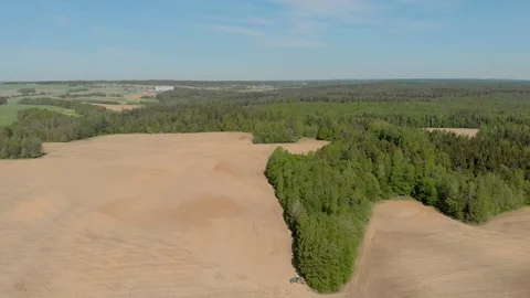 Belarus forests and fields aerial photography Stock Footage 108370582