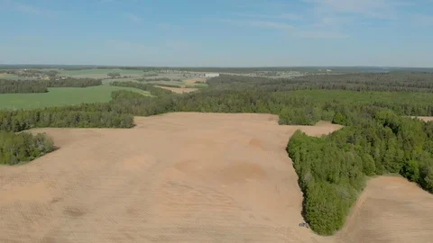 Belarus forests and fields aerial photography Stock Footage 108377072