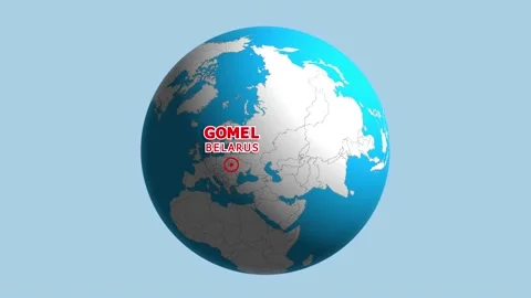 BELARUS GOMEL ZOOM IN FROM SPACE Stock Footage 177452597