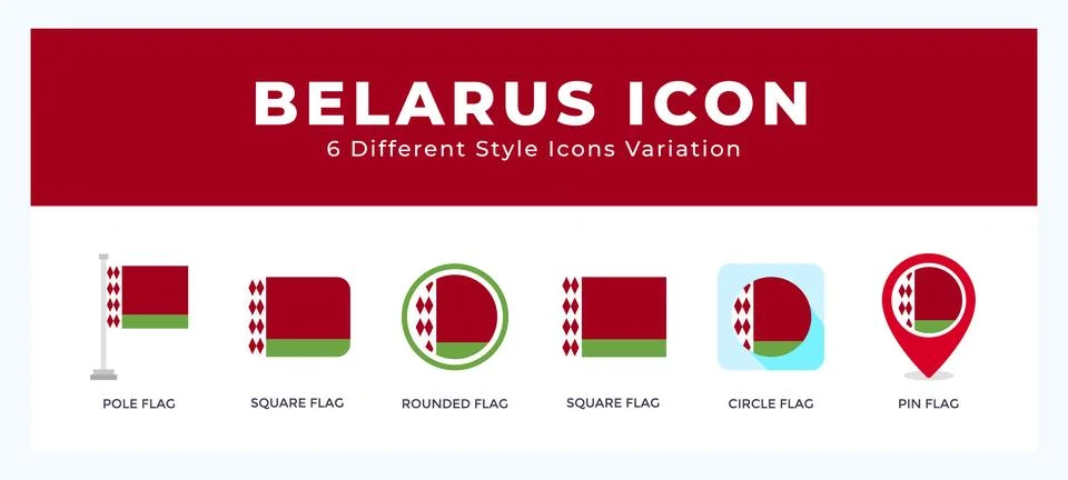 Belarus icon vector design illustration in trendy style Stock Illustration