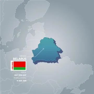 Belarus information map. Stock Illustration