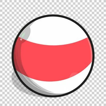 Belarus-lama Stylized Orb with Red Horizontal Band and Black Outline Stock Illustration