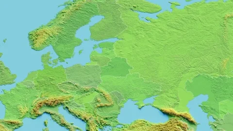Belarus Map 3D animated with Borders Stock-Footage 348515135