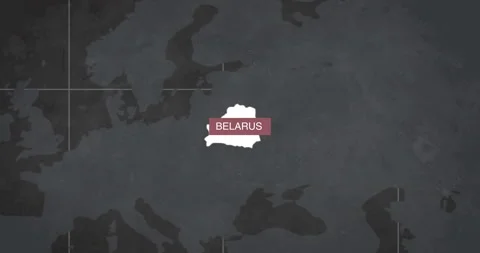 Belarus map 4K against blue animated background stock video Stock-Footage 217977068