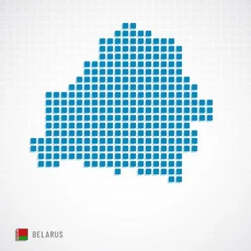 Belarus map and flag icon Stock Illustration