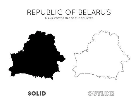 Belarus map. Blank vector map of the Country. Borders of Belarus for your i.. Foto stock