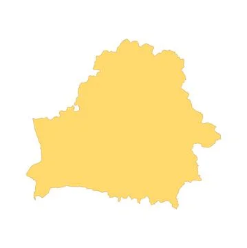 Belarus map color line element. Border of the country. Stock Illustration