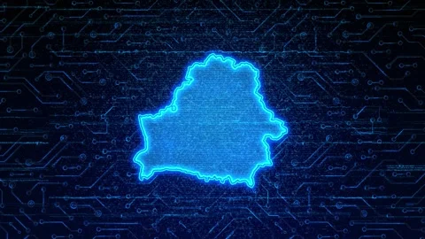 Belarus Map Digital Technology Opener Stock Footage 335080794