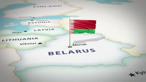 Belarus Map Flag 4K Loop Vídeos de archivo 316373835