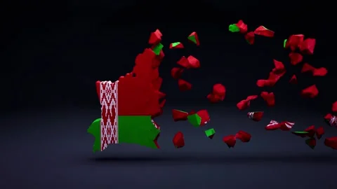 Belarus Map With Flag Stock Footage 323915717