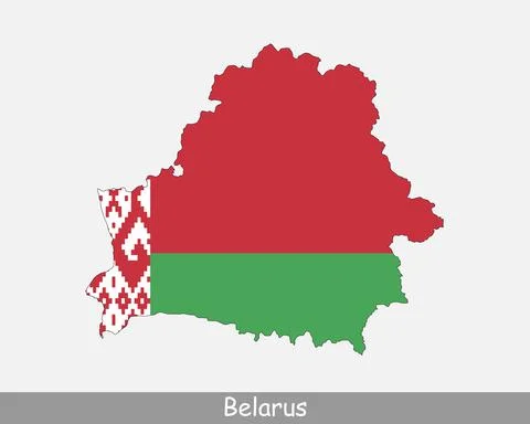 Belarus Map Flag Stock Illustration