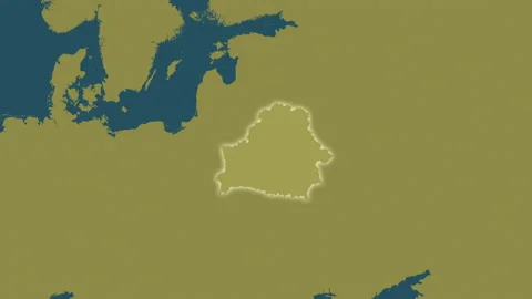 Belarus map - glide. Glow. Pattern. Video stock 147472820