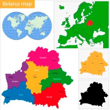 Belarus map Stock Illustration