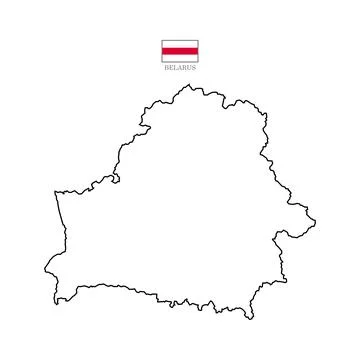 Belarus map outline Stock Illustration