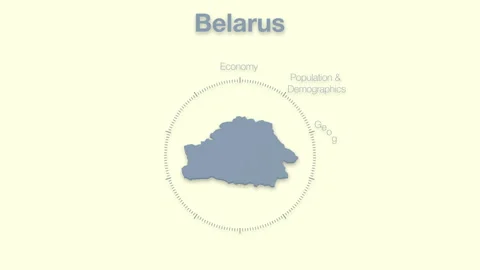 Belarus MAP revealingmotion graphics data elements Stock Footage 339875175
