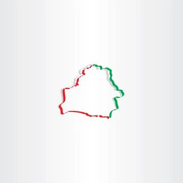 Belarus map vector icon Illustrazione stock
